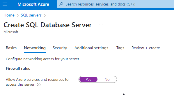 SQL server allow AZ