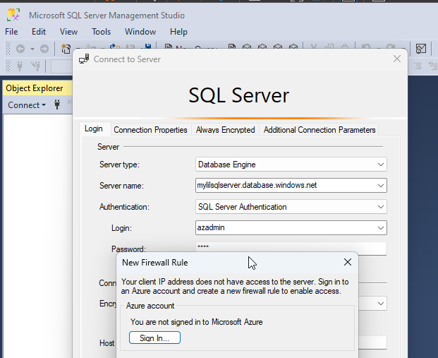 SQL server ssms